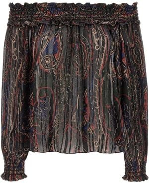 Saint Laurent Smock Stitch Blouse - Black