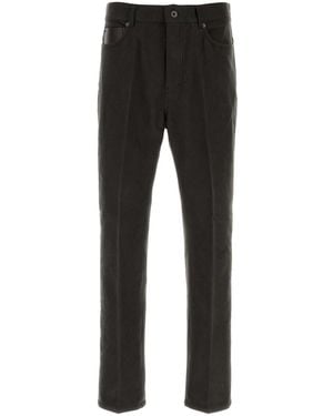 Ferragamo Salvatore Dark Flannel Pant - Black
