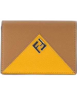 Fendi Leather Card Holder - Orange