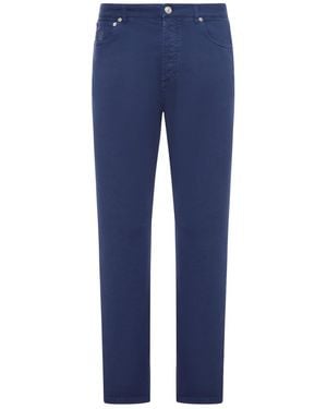 Brunello Cucinelli Five-Pocket Garment-Dyed Denim Pants - Blue
