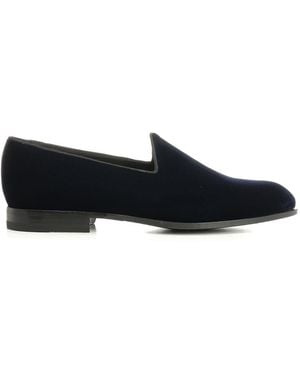 Tagliatore Velvet Moccasin - Black