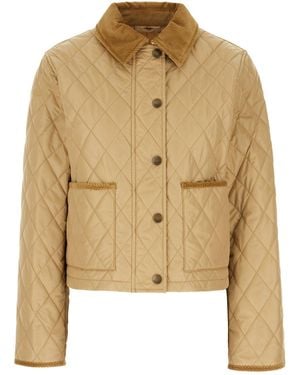 Burberry Clothing Jackets - Natural