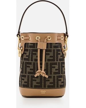 Fendi Mini Mon Tresor Jacquard Bag - Black