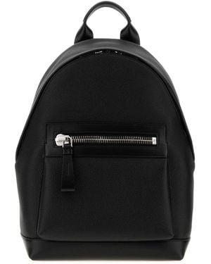 Tom Ford Leather Backpack - Black