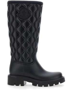 Moncler Quilted Rain Boots - Black