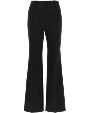 Magda Butrym Slightly Shiny Straight-Leg Pants With Pleat Detail - Black