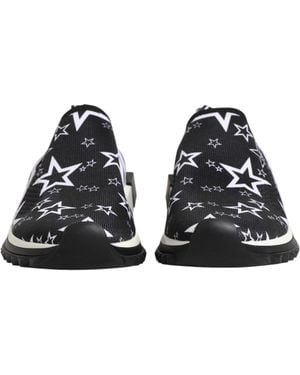 Dolce & Gabbana Sorrento Low Top Trainers Shoes Fabric - Black