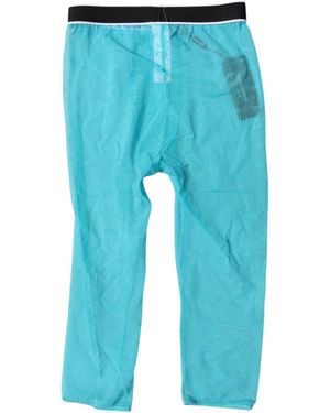 Dolce & Gabbana Dg Logo Nylon Cropped Tights Underwear - Blue