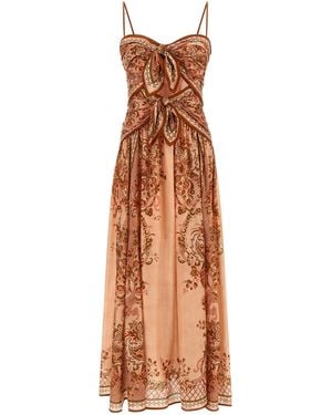 Zimmermann Silk Midi Dress - Natural