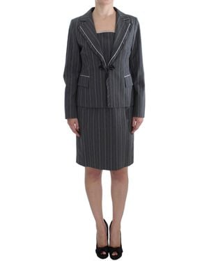 Bencivenga Stretch Suit Sheath Dress & Blazer Set - Black