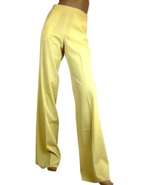 Bottega Veneta Virgin Wool Pants - Yellow