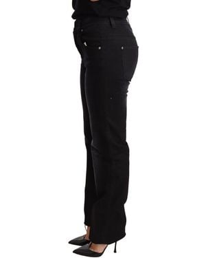 Ermanno Scervino Chic Washed Straight Cut Jeans - Black