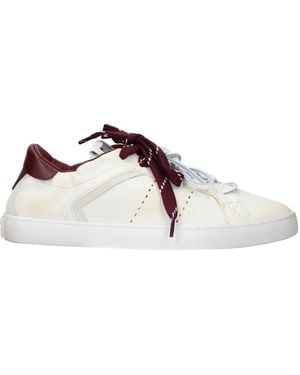 Miu Miu Leather Sneakers - Natural