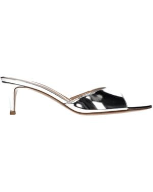 Gianvito Rossi Leather Platform Sandals - Gray