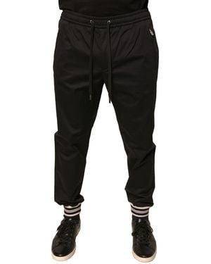 Dolce & Gabbana Casual Cuffed Trousers - Black