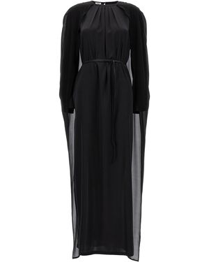 DI.LA3 PARI' Cape Dress Silk - Black