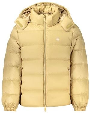 Calvin Klein Nylon Full-Length Jacket - Yellow