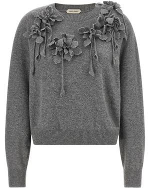 Alberta Ferretti Virgin Wool Cardigan - Gray
