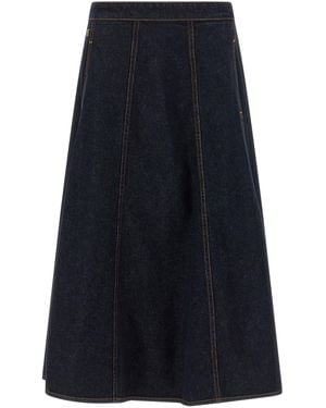 Alberta Ferretti Cotton Mini Skirt - Blue