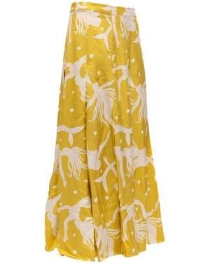 Valentino Garavani Printed Maxi Skirt - Yellow