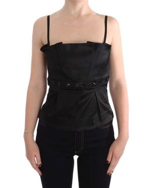 Exte Tank Party Evening Top Blouse - Black