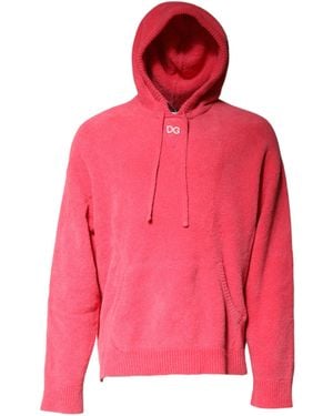 Dolce & Gabbana Hooded Cotton Jumper - Pink