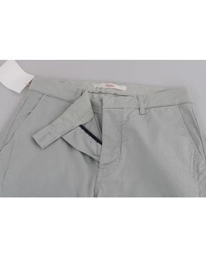 Jucca Cotton High Waist Skinny Cropped Pants Pants - Gray