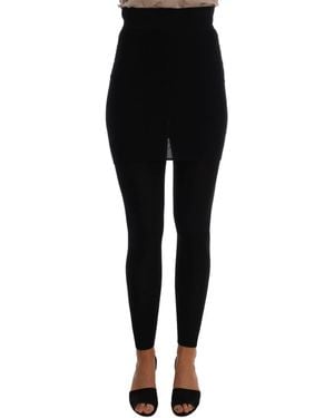 Dolce & Gabbana Viscose Leggings Scs209 - Black
