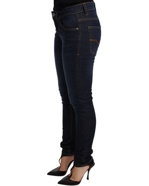 Versace Jeans Couture Elegant Low Waist Skinny Designer Jeans - Blue