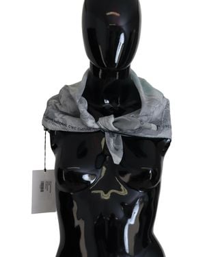 CoSTUME NATIONAL Print Shawl Foulard Branded Scarf - Black