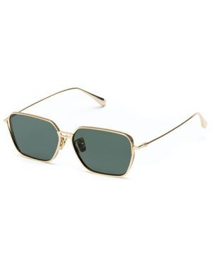 Belstaff Gold Stainless Steel Sunglasses - Green