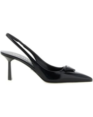 Prada Calfskin High Heel Pumps - Black