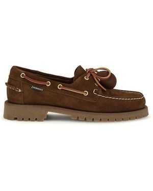 Sebago Suede Leather Slip-On Loafers - Brown