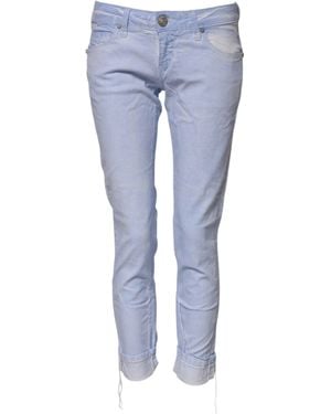 Acht Cotton Slim Fit Denim Low Waist Denim Jeans - Blue