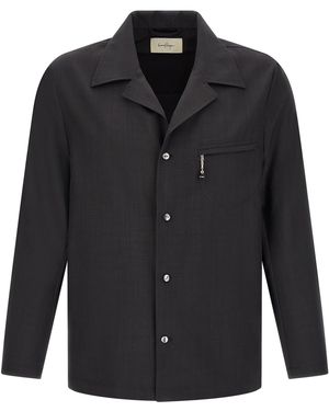 Second/Layer Fairmont Safari Shirt Polyester Elastane Shirt, Blouse - Black