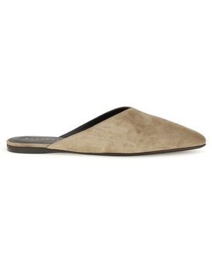 Herbert Levine Calf Leather Bos Taurus Mules - Natural