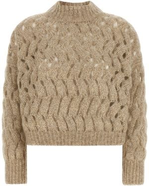 Brunello Cucinelli Wool Cardigan - Natural