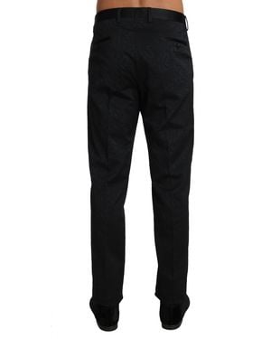 Dolce & Gabbana Wool Stretch Dress Trousers Trousers - Black