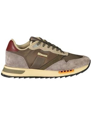 Blauer Polyester Athletic Sneakers - Green
