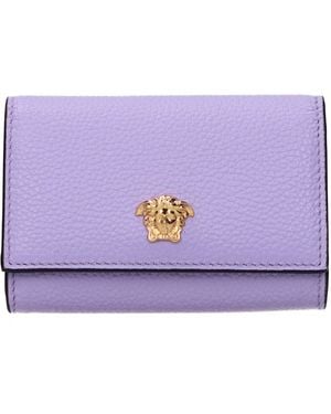 Versace Leather Wallet - Purple