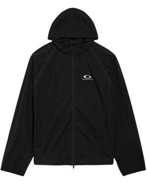 Balenciaga Logo Hooded Jacket - Black