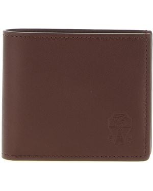 Brunello Cucinelli Calfskin Leather Wallet - Brown