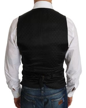 Dolce & Gabbana Sleek Wool Blend Formal Vest - Black
