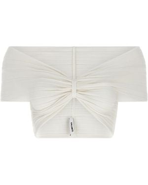Antonino Valenti Viscose Sleeveles T-Shirt - White