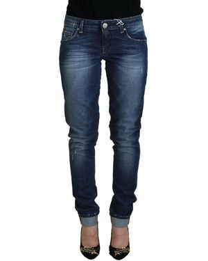 Acht Washed Cotton Slim Fit Denim Jeans - Blue