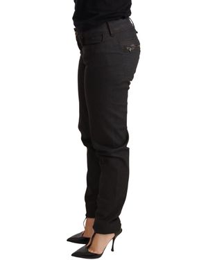 Ermanno Scervino Chic Low Waist Skinny Jeans - Black