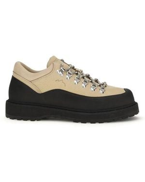 Diemme Calf Leather Bos Taurus Lace-Up Boots - Black