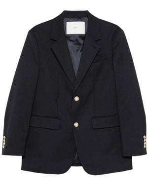 DUNST Wool Blend Single-Breasted Blazer - Blue