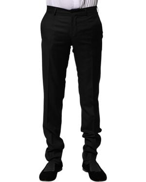 Dolce & Gabbana Slim Fit Dress Trousers - Black