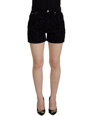 Dolce & Gabbana Chic Mid Waist Hot Pant Short - Black